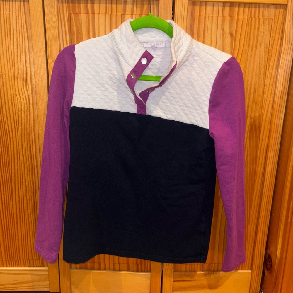 Women’s Colorblock Long Sleeve Shirt, Talbots size S